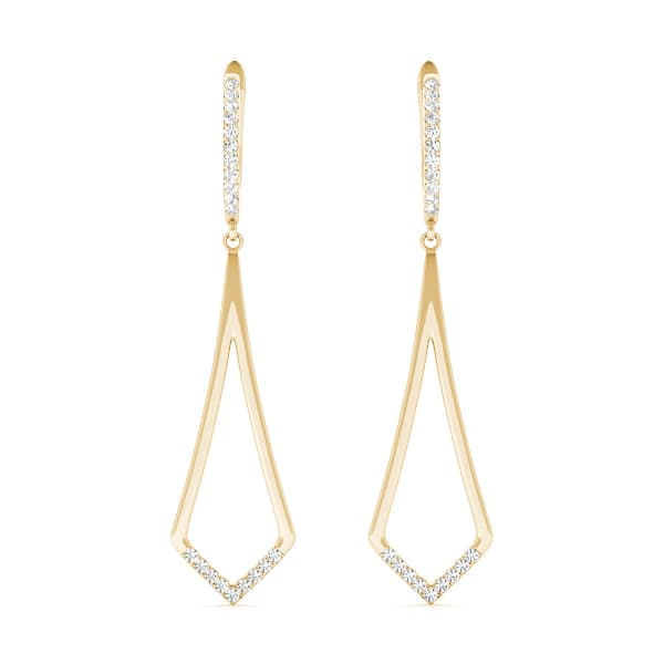 Fashion Drop Earrings (0.21 ct. tw.), Front view in yellow gold