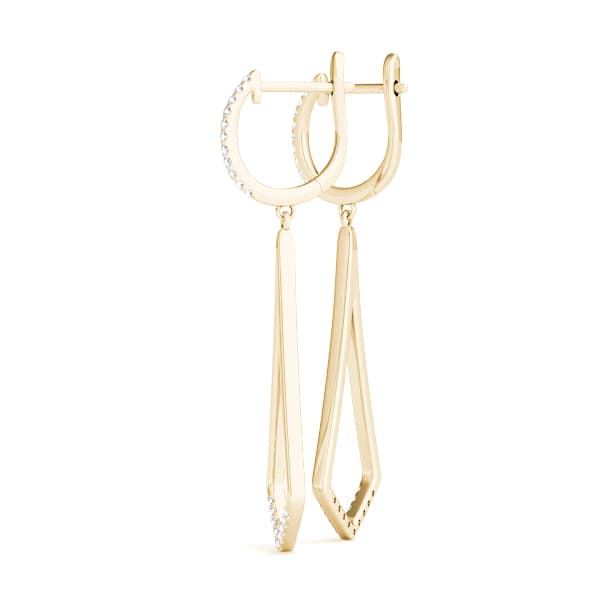 Fashion Drop Earrings (0.21 ct. tw.), Angle view in yellow gold