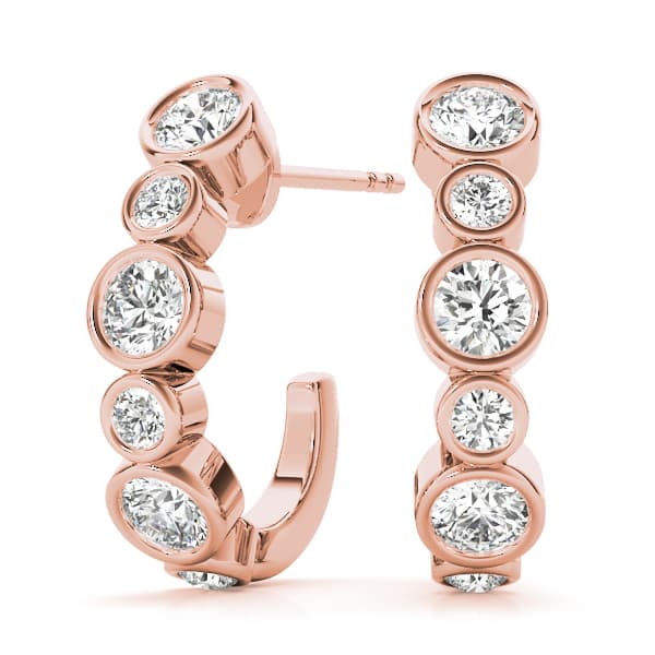 Fashion Earrings (0.59 ct. tw.), Front view in rose gold