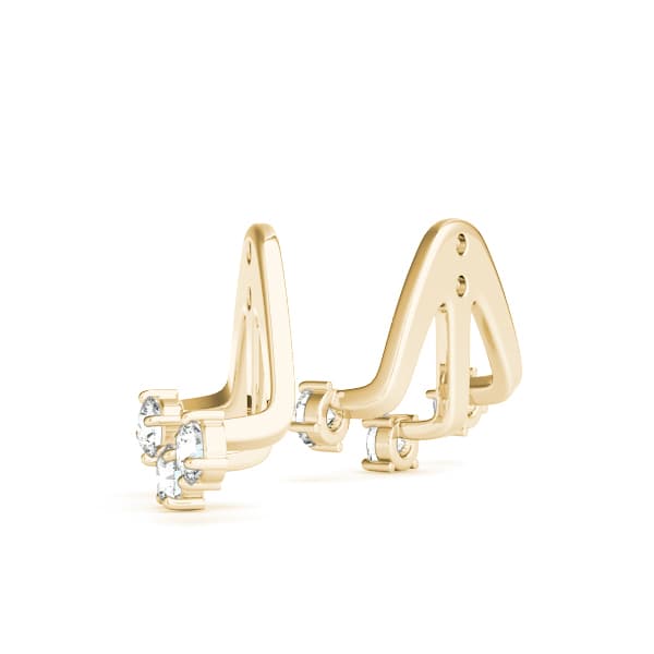 3 Stone Jackets (1/4 ct. tw.), Angle view in yellow gold