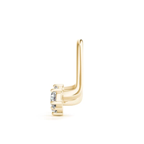 3 Stone Jackets (1/4 ct. tw.), Side view in yellow gold