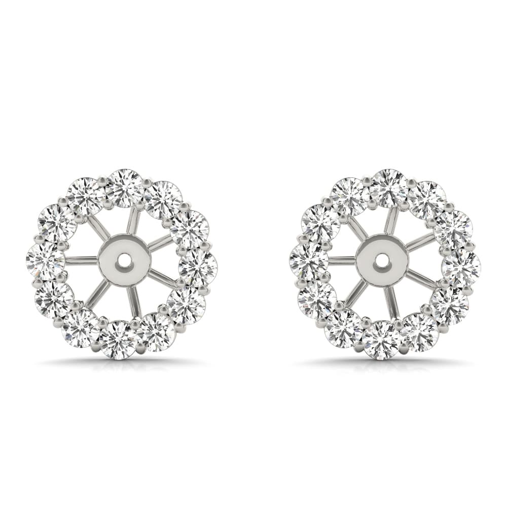 Round Stud Earring Jackets — 8.2 MM — View 1