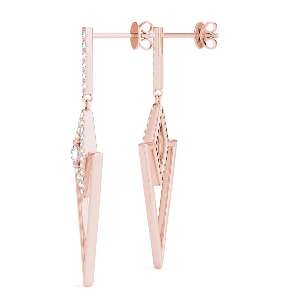 Fashion Earrings (0.27 ct. tw.), Angle view in rose gold