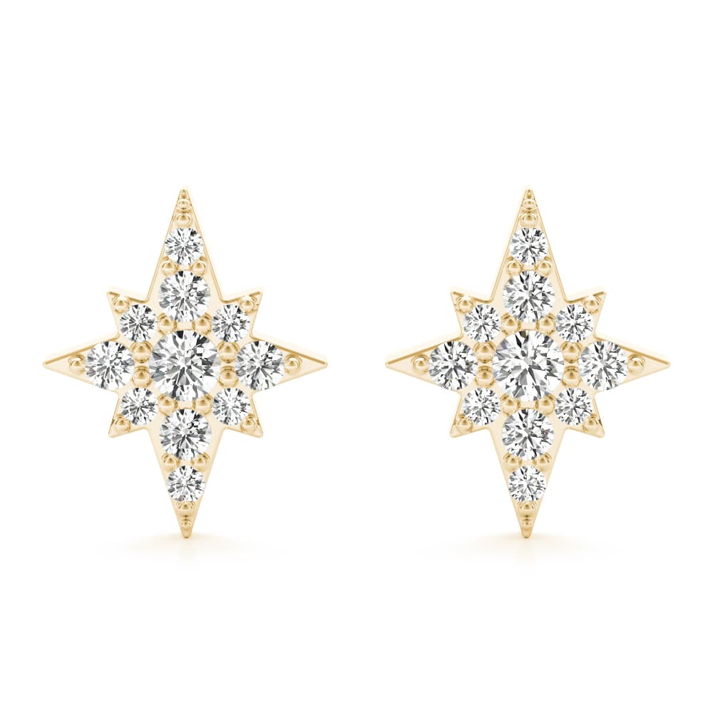 Fashion Earrings (0.06 ct. tw.), Front view in yellow gold