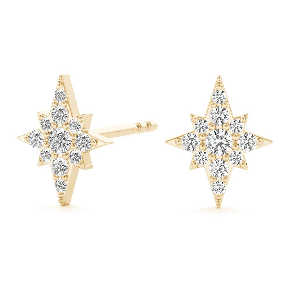 Fashion Earrings (0.06 ct. tw.), Angle view in yellow gold