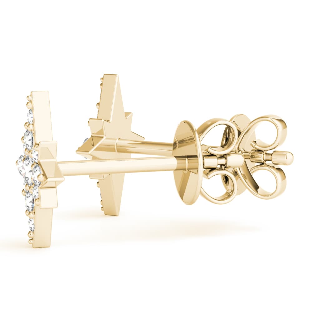 Fashion Earrings (0.06 ct. tw.), On hand view in yellow gold