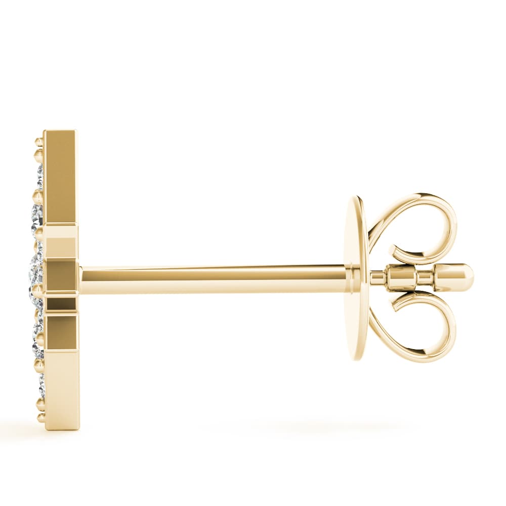Fashion Earrings (0.06 ct. tw.), Side view in yellow gold