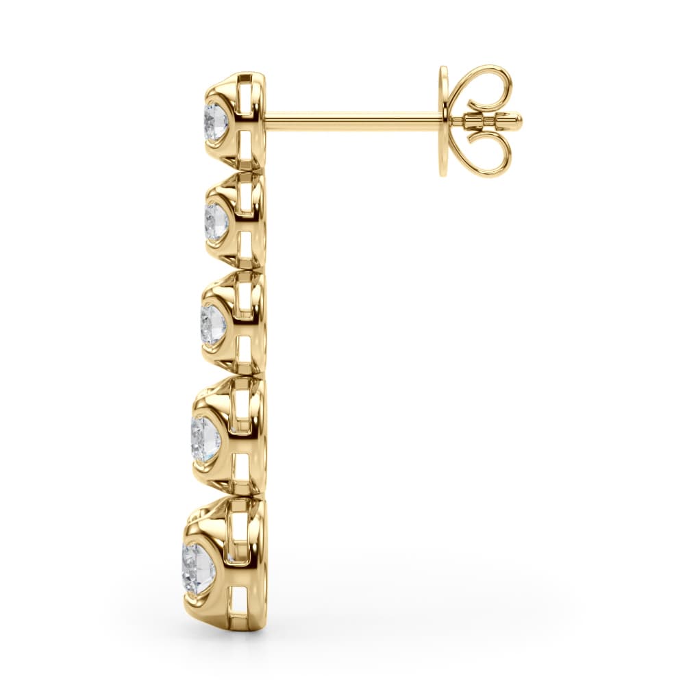 Fashion Drop Earrings (0.84 ct. tw.), Side view in yellow gold