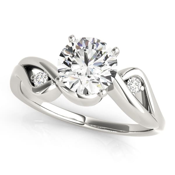 Bypass Peg Head Engagement Ring — style 50085 in 10k White Gold