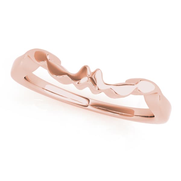 Gold Wedding Band, Front view in rose gold