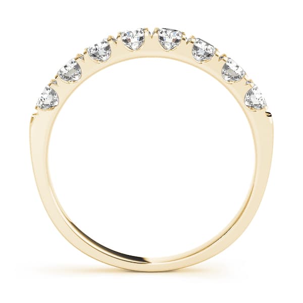 Split Prong Wedding Band (0.72 ct. tw.), Side view in yellow gold