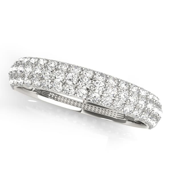 Multirow Pavé Wedding Band — View 1