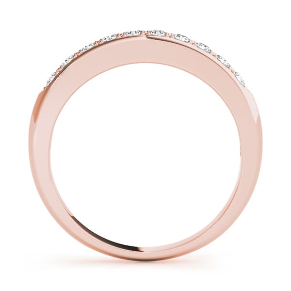 Channel Set Wedding Band (0.2 ct. tw.), Side view in rose gold