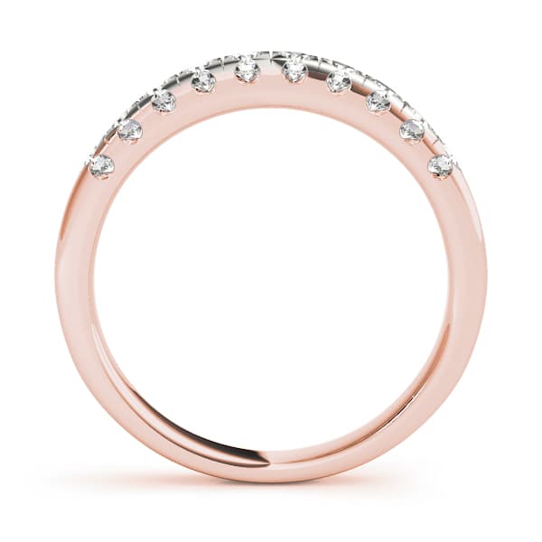 Prong Set Wedding Ring (0.3 ct. tw.), Side view in rose gold