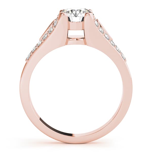 Multi-Row Engagement Ring, style 50340, Side view in rose gold