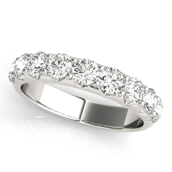 Shared Prong Diamond Wedding Band — .01 CT — View 1