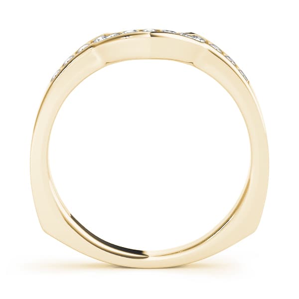 Channel Set Wedding Band (1/4 ct. tw.), Side view in yellow gold