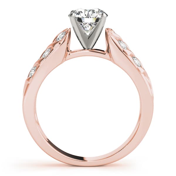 Multi-Row Engagement Ring, style 50366, Side view in rose gold