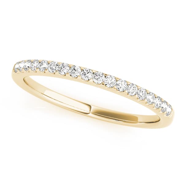 Shared Prong Diamond Band (0.18 ct. tw.), Front view in yellow gold