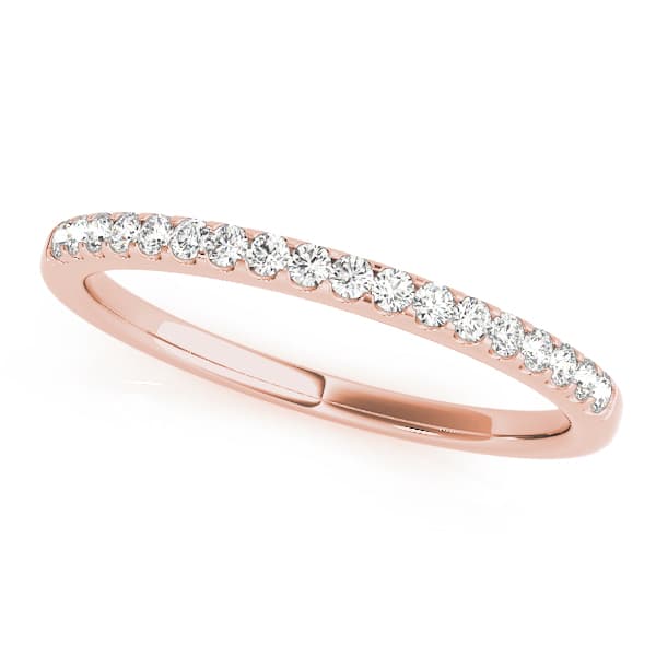 Shared Prong Diamond Band (3/8 ct. tw.), Front view in rose gold