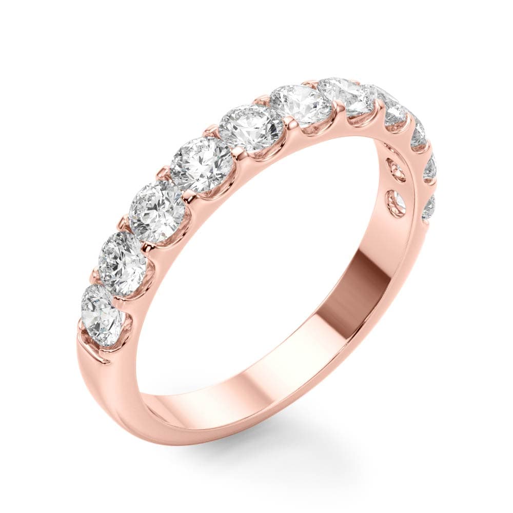 Shared Prong Diamond Band (3/8 ct. tw.), Angle view in rose gold