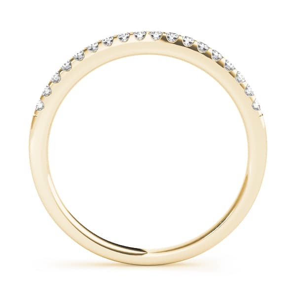 Shared Prong Diamond Band (0.18 ct. tw.), Side view in yellow gold