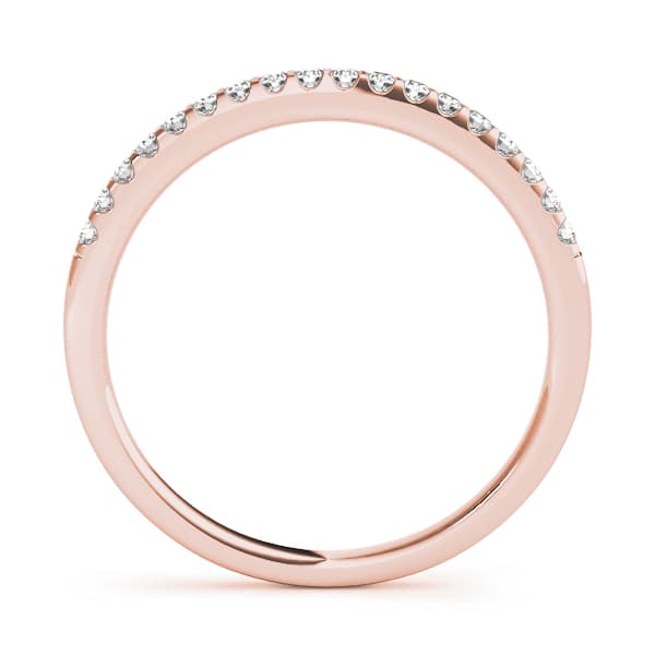 Shared Prong Diamond Band (3/8 ct. tw.), Side view in rose gold