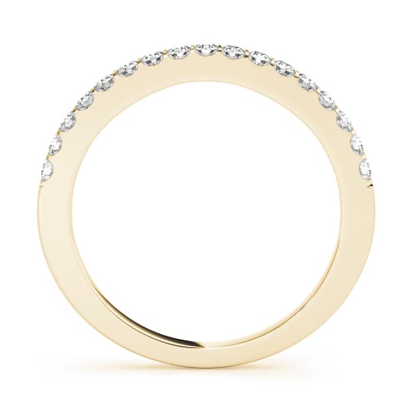 Shared Prong Wedding Band (1/4 ct. tw.), Side view in yellow gold