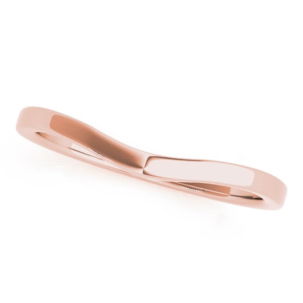 Gold Wedding Band, Front view in rose gold