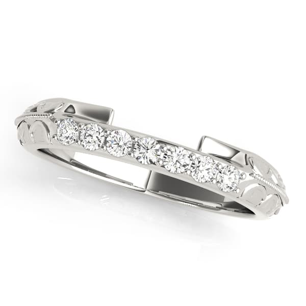 Prong Set Filigree Wedding Bands — View 1