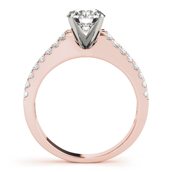 Split Shank Engagement Ring, style 50417, Side view in rose gold