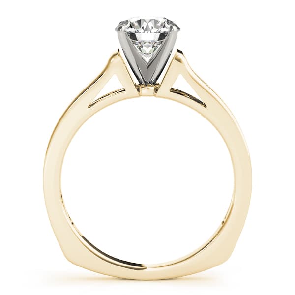 Solitaire Engagement Ring, style 50436, Side view in yellow gold