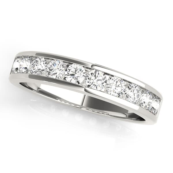 Channel Set Wedding Band — View 1