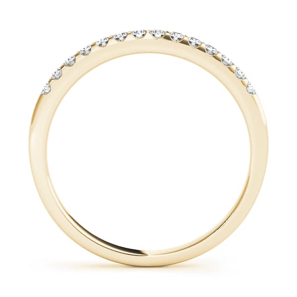 Shared Prong Wedding Band (0.21 ct. tw.), Side view in yellow gold