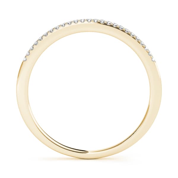 Split Prong Wedding Band (0.1 ct. tw.), Side view in yellow gold