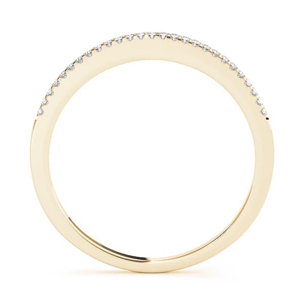 Shared Prong Wedding Band (0.08 ct. tw.), Side view in yellow gold