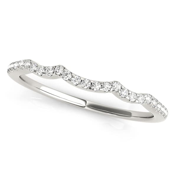 Single Row Curved Wedding Band — C — View 1