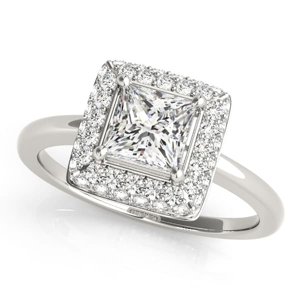 ENGAGEMENT RINGS HALO SQUARE & CUS — style 50565 in 10k White Gold