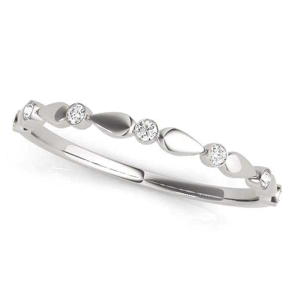 Bezel Set Wedding Band — View 1