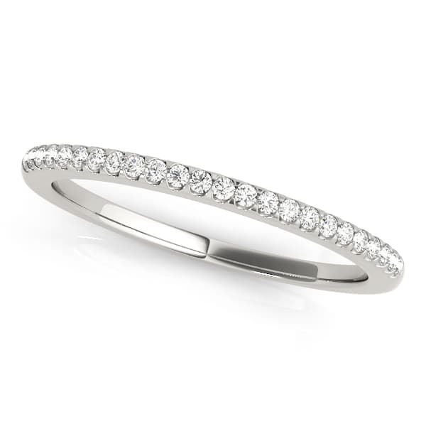 Prong Set Wedding Band — B — View 1