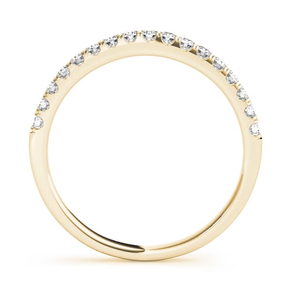 Split Prong Wedding Band (1/4 ct. tw.), Side view in yellow gold