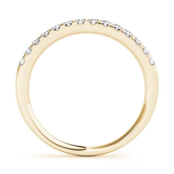 Straight Split Prong Wedding Band (0.28 ct. tw.), Side view in yellow gold