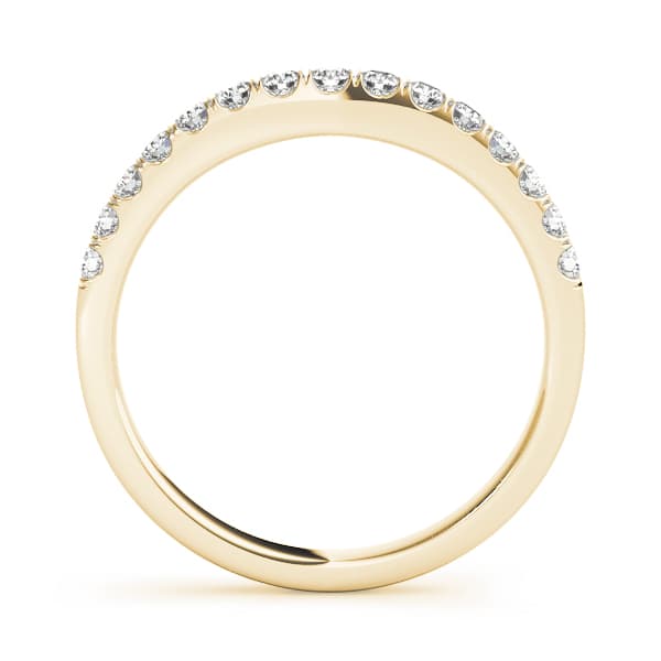Split-Prong Wedding Band (0.22 ct. tw.), Side view in yellow gold