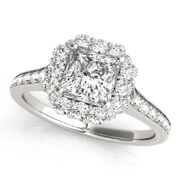 ENGAGEMENT RINGS HALO SQUARE & CUS — style 50588 in 10k White Gold