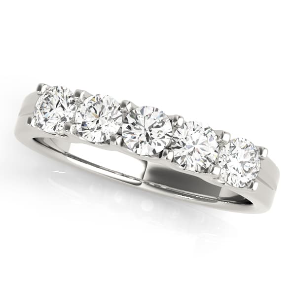 5-Stone U-Prong Wedding Band — 1 CT — View 1
