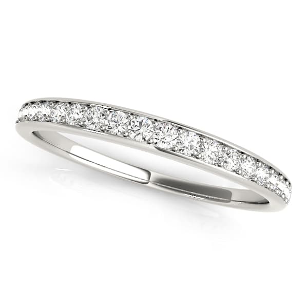 Prong In Channel Wedding Band — View 1