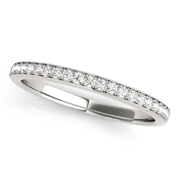 Prong In Channel Wedding Band — View 1
