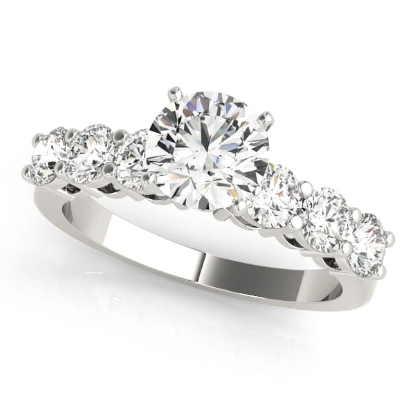 Shared Prong Engagement Ring — style 50635 in 10k White Gold