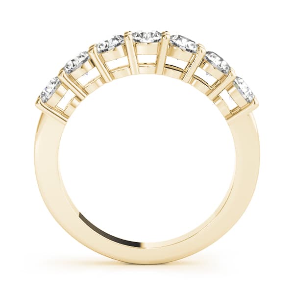Wedding Band (0.7 ct. tw.), Side view in yellow gold