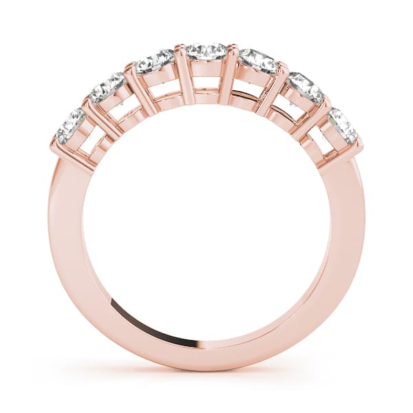 Wedding Band (0.7 ct. tw.), Side view in rose gold